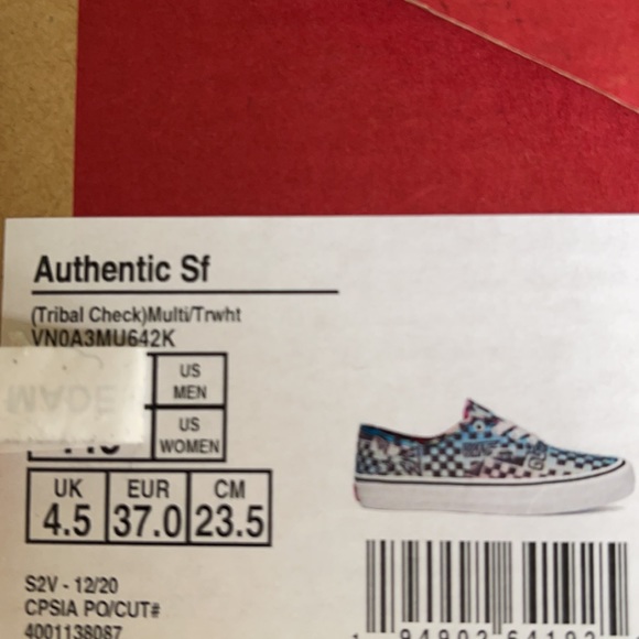 VANS AUTHENTIC SF TRIBAL CHECK WMNS - Picture 16 of 16